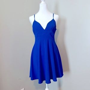 Blue Open back dress